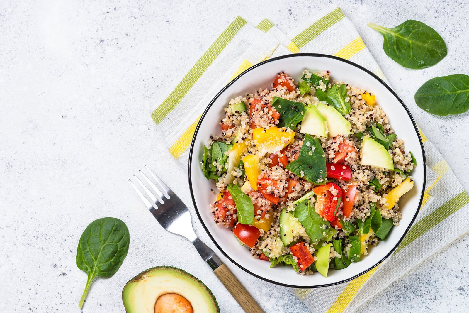 Nutritious Quinoa Salad Recipe with Avocado and Fresh Veggies